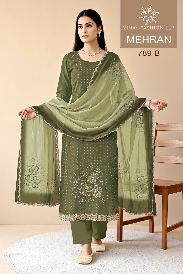 Mehran By Vinay Kuleesh Royal Crinkle Salwar Kameez 